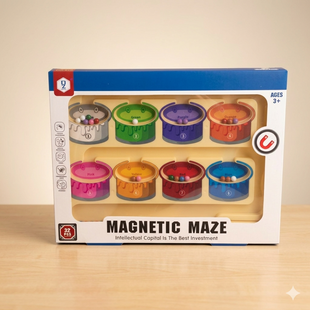 Магнітний лабіринт сортер для дітей Magnetic Maze &mdash; розвиваюча іграшка з магнітною ручкою, 32 кульки, вивчення кольорів та рахунку, від 3 років 1949 фото