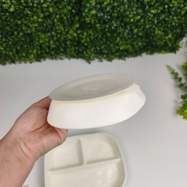 Набір дитячого посуду HEORSHE Ripple Feeding Set 3в1 (тарілка, супниця, стаканчик), силіконовий, 6+ міс 2126 фото