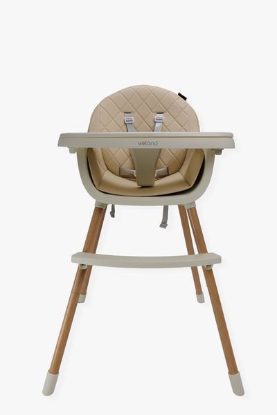 Стул для кормления ребенка 2 в 1 VELANO Evo, beige 45686 фото